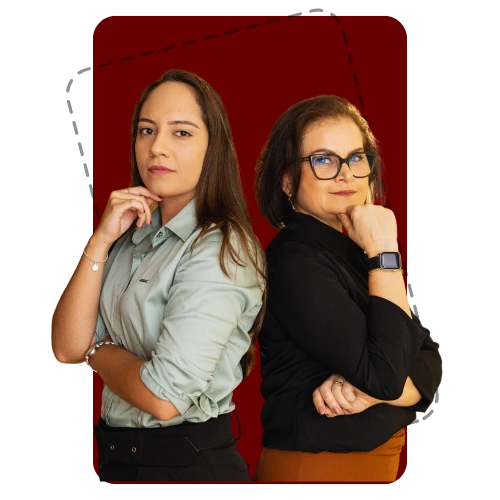 Dra. Janaina Dihl e Dra. Gabriela Mello no escritório